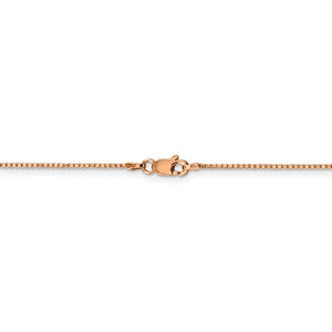 14k Rose Gold 1mm Box Link Bracelet Anklet Choker Necklace Pendant Chain