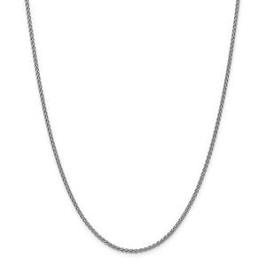 14k White Gold 2mm Spiga Wheat Bracelet Anklet Choker Necklace Pendant Chain