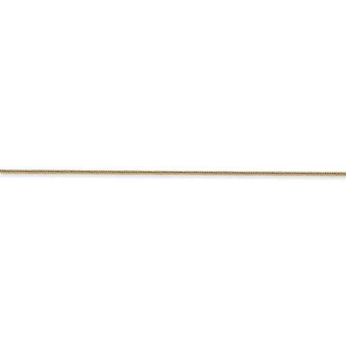 14k yellow gold 0.65mm classic round snake bracelet anklet necklace pendant chain