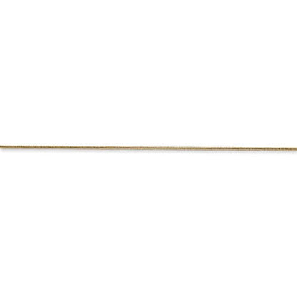 14k yellow gold 0.65mm classic round snake bracelet anklet necklace pendant chain