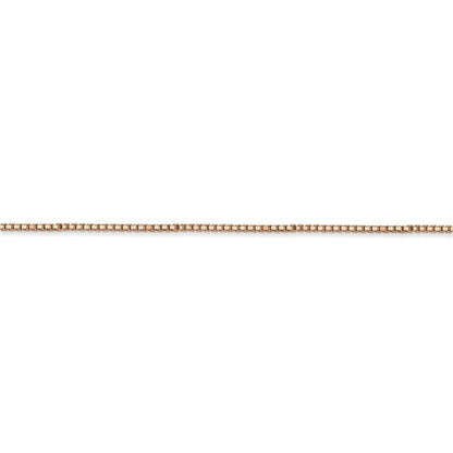 14k rose gold 1mm box link bracelet anklet choker necklace pendant chain