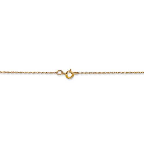 14k yellow gold 0.5mm thin cable rope necklace choker pendant chain