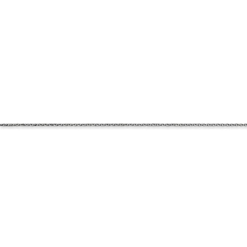 14K White  Gold 0.6mm Diamond Cut Cable Bracelet Anklet Choker Necklace Pendant Chain