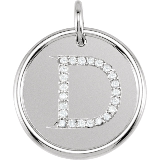 14k yellow rose white gold genuine diamond uppercase letter d initial alphabet pendant charm custom made to order personalized engraved