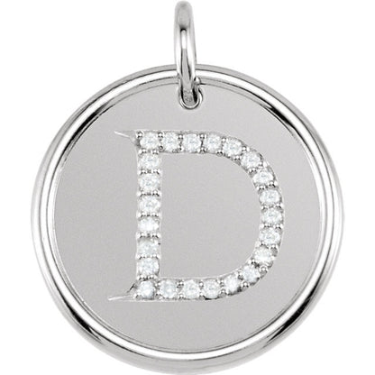 14k yellow rose white gold genuine diamond uppercase letter d initial alphabet pendant charm custom made to order personalized engraved