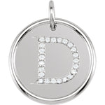 Load image into Gallery viewer, 14K Yellow Rose White Gold Genuine Diamond Uppercase Letter D Initial Alphabet Pendant Charm Custom Made To Order Personalized Engraved
