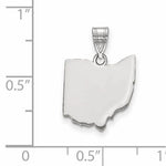 Afbeelding in Gallery-weergave laden, 14K Gold or Sterling Silver Ohio OH State Map Pendant Charm Personalized Monogram
