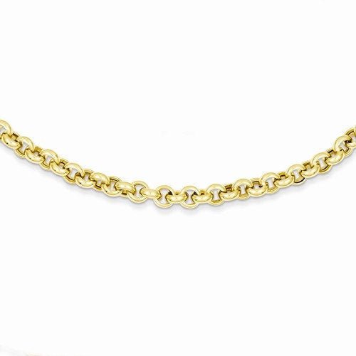 14k yellow gold 4mm rolo link bracelet or necklace chain lobster clasp 7.5 or 8.5 or 18 inches