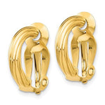 Lataa kuva Galleria-katseluun, 14k Yellow Gold Non Pierced Clip On Omega Back J Hoop Earrings
