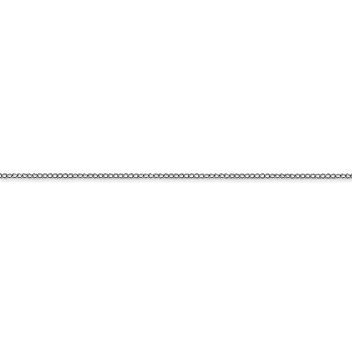 14k white gold 0.5mm thin curb bracelet anklet necklace choker pendant chain