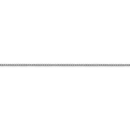 14k white gold 0.5mm thin curb bracelet anklet necklace choker pendant chain