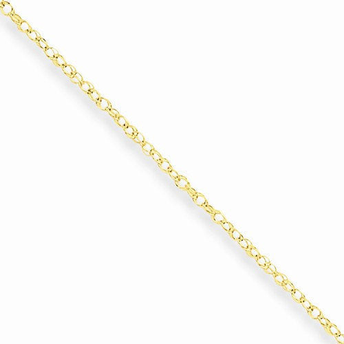 10k yellow gold 0.95mm cable rope bracelet anklet choker necklace pendant chain