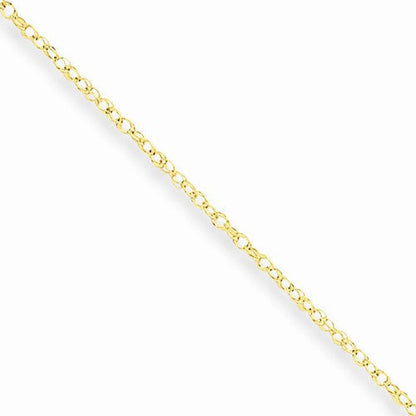10k yellow gold 0.95mm cable rope bracelet anklet choker necklace pendant chain