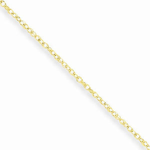 10k Yellow Gold 0.95mm Cable Rope Bracelet Anklet Choker Necklace Pendant Chain