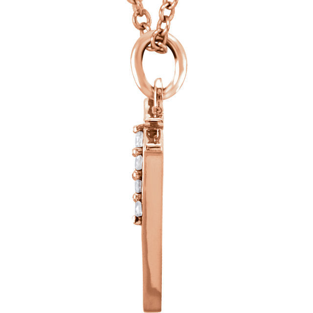 14k yellow rose white gold .025 ctw diamond tiny petite lowercase letter y initial alphabet pendant charm necklace