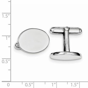 Sterling Silver Oval Cufflinks Cuff Links Engraved Personalized Monogram