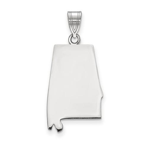 14k gold or sterling silver alabama  al state pendant charm personalized monogram