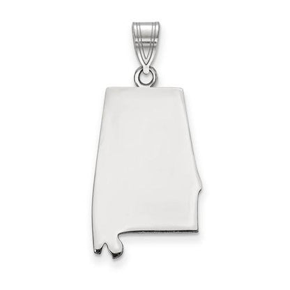 14k gold or sterling silver alabama  al state pendant charm personalized monogram