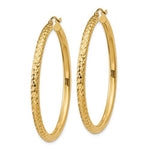 Load image into Gallery viewer, 14K Yellow Gold Diamond Cut Classic Round Hoop Earrings 45mm x 3mm
