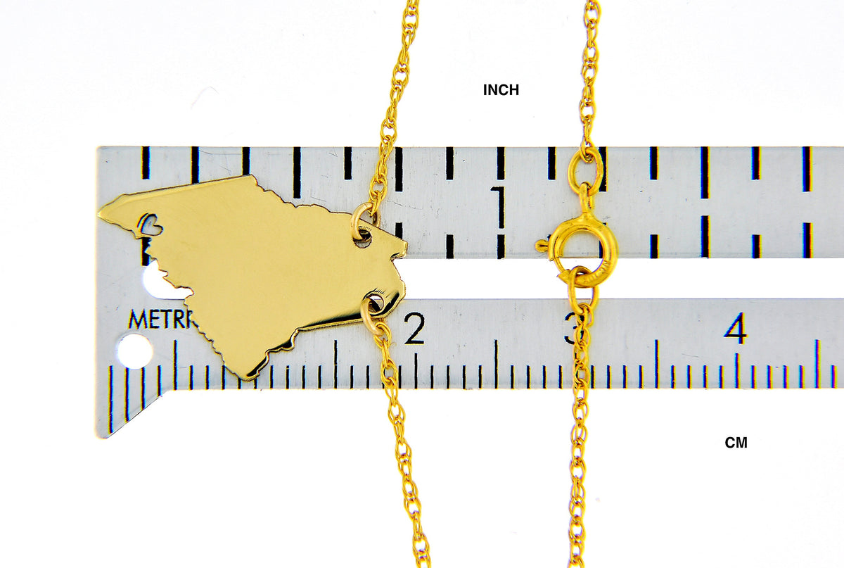 14k gold 10k gold silver maine state map necklace heart personalized city