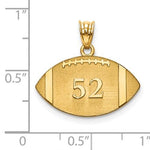 Indlæs billede til gallerivisning 14k 10k Gold Sterling Silver Football Personalized Engraved Pendant
