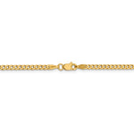 Carregar imagem no visualizador da galeria, 14K Yellow Gold 2.3mm Beveled Curb Link Bracelet Anklet Choker Necklace Pendant Chain
