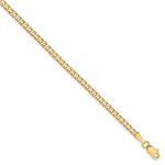 Kép betöltése a galériamegjelenítőbe: 14K Yellow Gold 2.3mm Beveled Curb Link Bracelet Anklet Choker Necklace Pendant Chain
