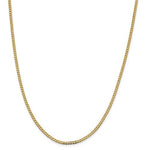 Load image into Gallery viewer, 14K Yellow Gold 2.3mm Beveled Curb Link Bracelet Anklet Choker Necklace Pendant Chain
