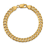 將圖片載入圖庫檢視器 14k Yellow Gold 8mm Beveled Curb Link Bracelet Anklet Choker Necklace Pendant Chain
