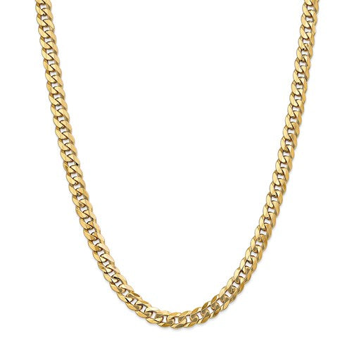 14k yellow gold 8mm beveled curb link bracelet anklet choker necklace pendant chain
