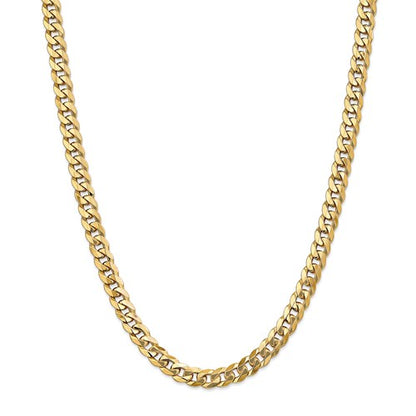 14k yellow gold 8mm beveled curb link bracelet anklet choker necklace pendant chain