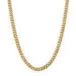 Carregar imagem no visualizador da galeria, 14k Yellow Gold 8mm Beveled Curb Link Bracelet Anklet Choker Necklace Pendant Chain
