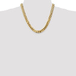 Load image into Gallery viewer, 14k Yellow Gold 9.5mm Beveled Curb Link Bracelet Anklet Choker Necklace Pendant Chain
