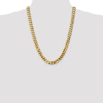 Load image into Gallery viewer, 14k Yellow Gold 9.5mm Beveled Curb Link Bracelet Anklet Choker Necklace Pendant Chain
