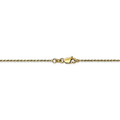 10k yellow gold 1.15mm polished diamond cut rope bracelet anklet choker pendant necklace chain