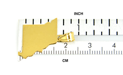 14k gold or sterling silver missouri mo state map pendant charm personalized monogram