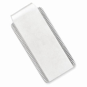 Engravable Solid Sterling Silver Money Clip Personalized Engraved Monogram QQ38