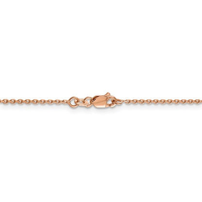 14k rose gold 1.4mm diamond cut cable choker necklace pendant chain