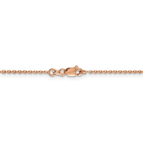 14k rose gold 1.4mm diamond cut cable choker necklace pendant chain