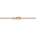 Load image into Gallery viewer, 14k Rose Gold 1.4mm Diamond Cut Cable Choker Necklace Pendant Chain

