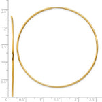 Загрузить изображение в средство просмотра галереи, 14k Yellow Gold Extra Large Endless Round Hoop Earrings 60mm x 1.25mm
