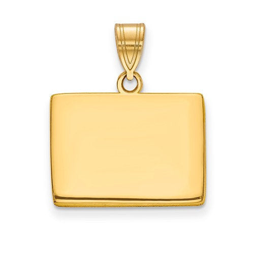 14k gold or sterling silver wyoming wy state map pendant charm personalized monogram