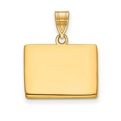 14k gold or sterling silver wyoming wy state map pendant charm personalized monogram