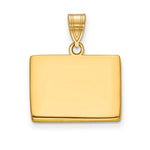 Load image into Gallery viewer, 14K Gold or Sterling Silver Wyoming WY State Map Pendant Charm Personalized Monogram
