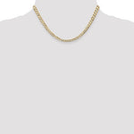 Φόρτωση εικόνας στο εργαλείο προβολής Συλλογής, 14K Yellow Gold 4.5mm Open Concave Curb Bracelet Anklet Choker Necklace Pendant Chain
