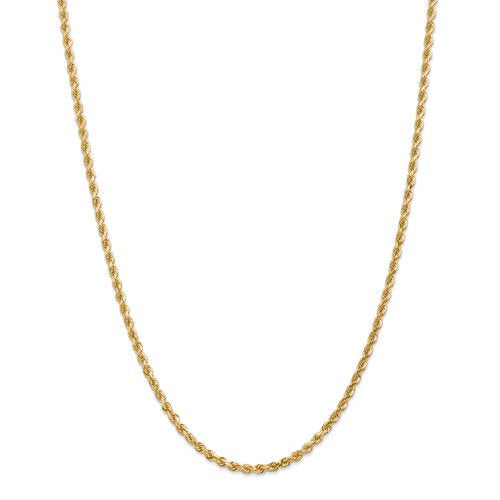 14k solid yellow gold 3.25mm diamond cut rope bracelet anklet choker necklace pendant chain