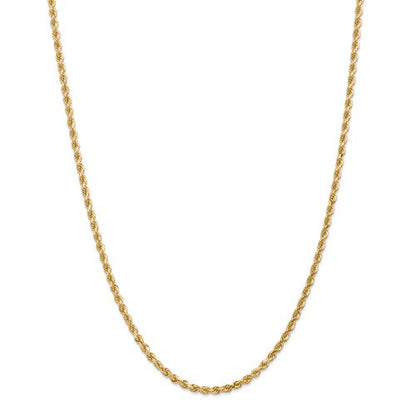 14k solid yellow gold 3.25mm diamond cut rope bracelet anklet choker necklace pendant chain