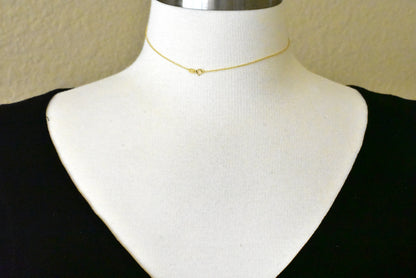 14k yellow gold 0.90mm cable bracelet anklet choker necklace pendant chain spring ring clasp