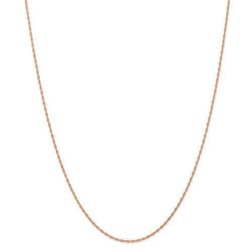 14k rose gold 1.15mm rope choker necklace pendant chain