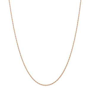 14k Rose Gold 1.15mm Rope Choker Necklace Pendant Chain